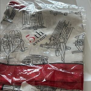 5th Avenue Elizabeth Arden Graphic Scarf made in Italy Vintage Collectible